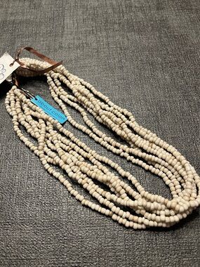 Cream color seed beads necklace